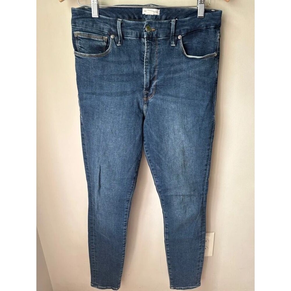 Good American High Rise Skinny Jeans Size 26/2 Medium Wash